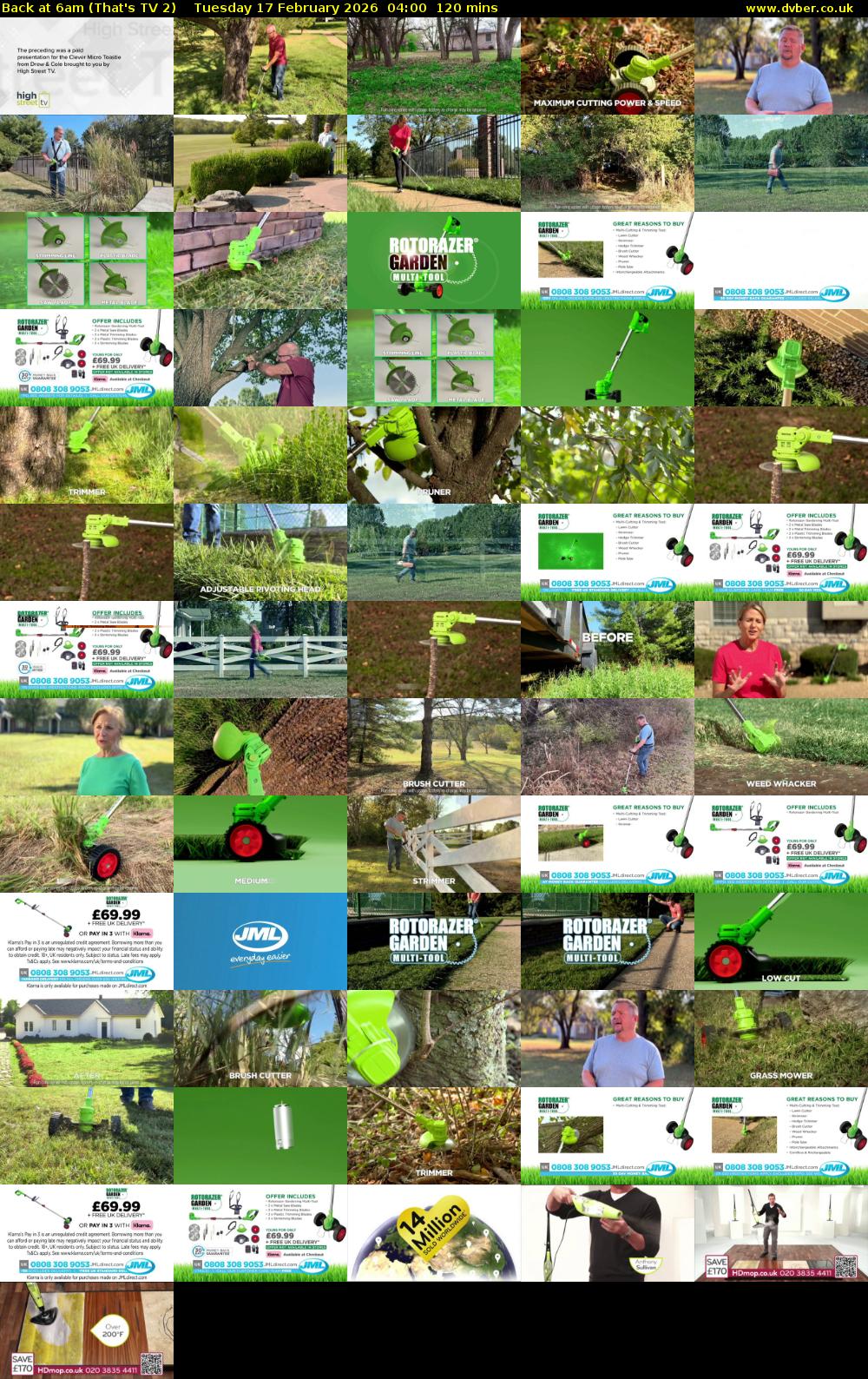 Back at 6am (That's TV 2) Tuesday 17 February 2026 04:00 - 06:00