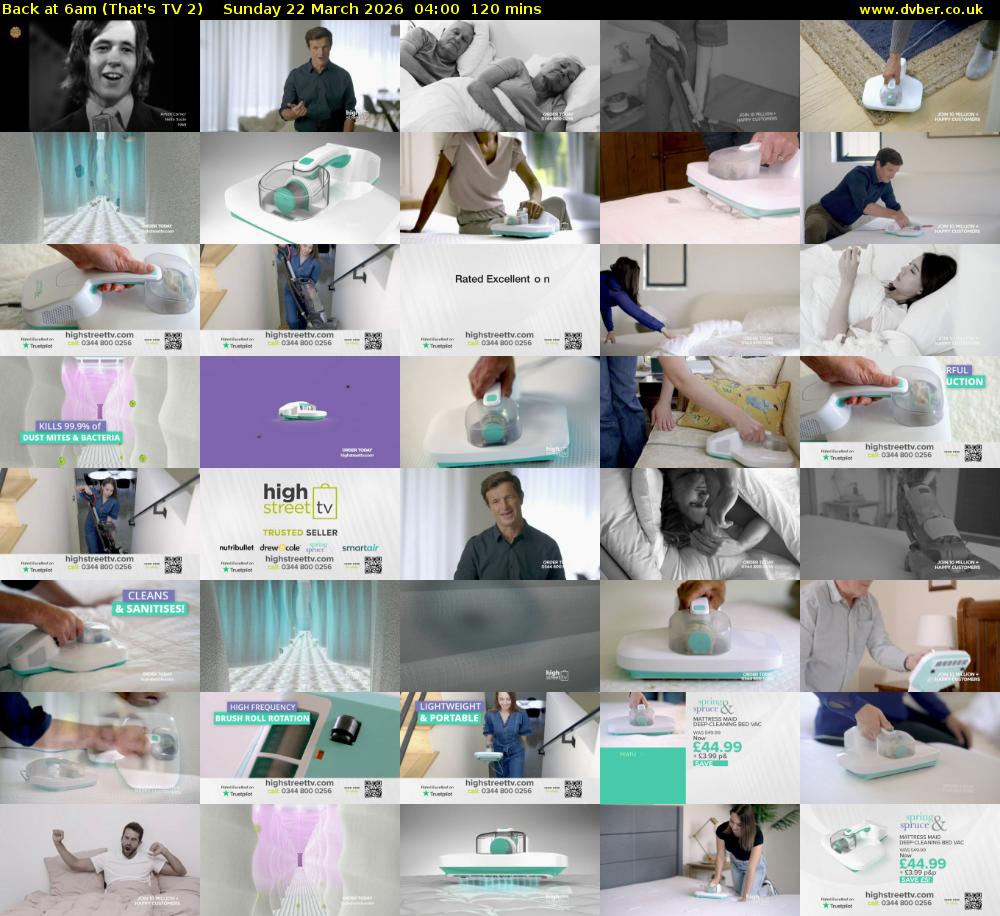 Back at 6am (That's TV 2) Sunday 22 March 2026 04:00 - 06:00