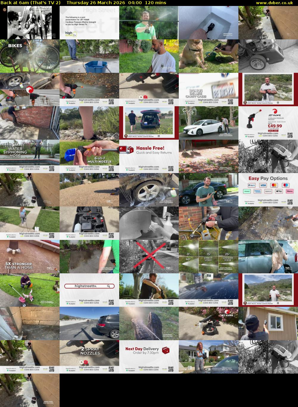 Back at 6am (That's TV 2) Thursday 26 March 2026 04:00 - 06:00