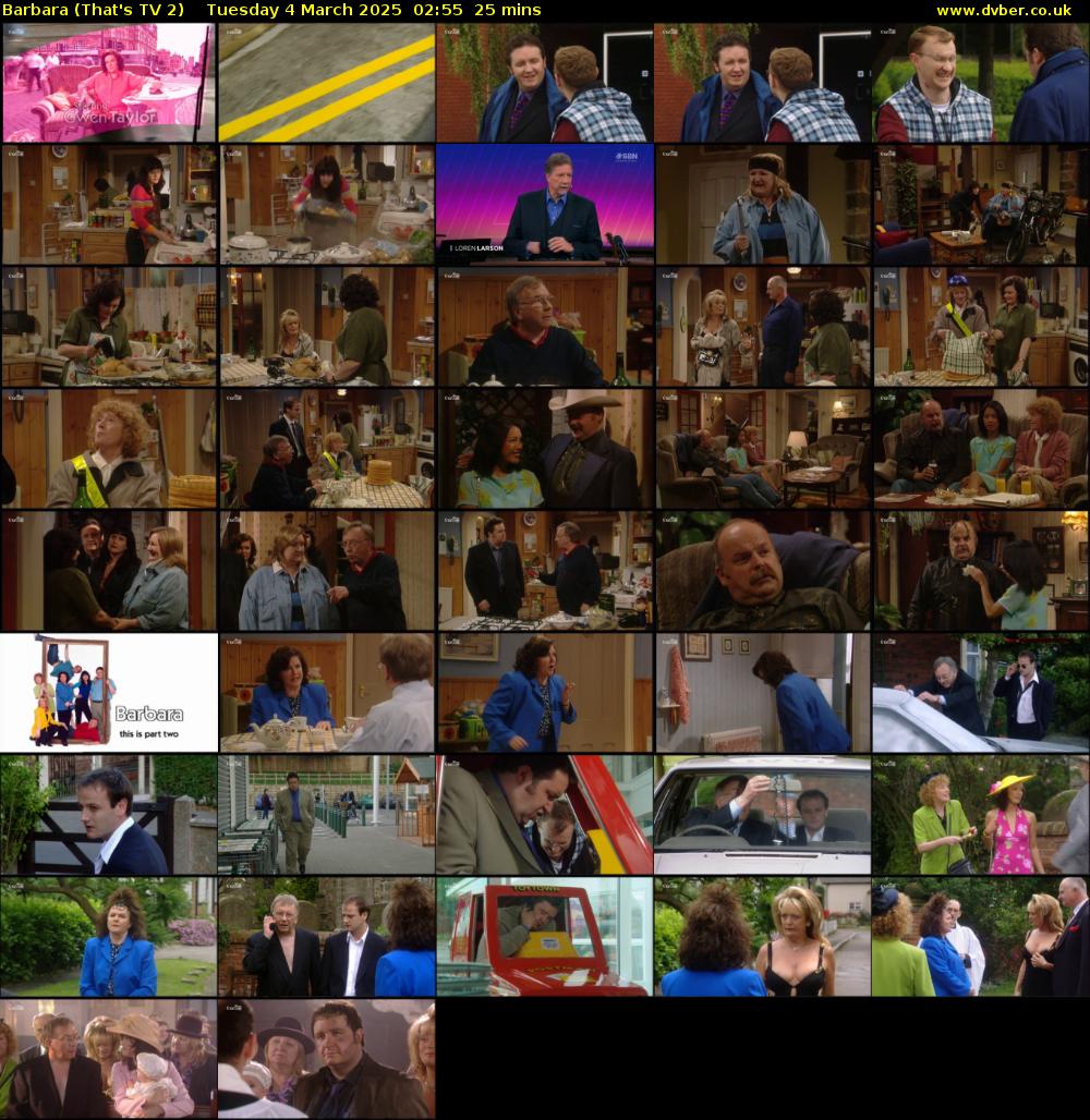 Barbara (That's TV 2) Tuesday 4 March 2025 02:55 - 03:20