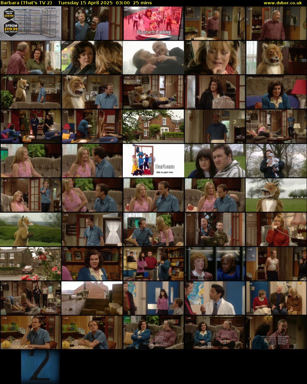 Barbara (That's TV 2) Tuesday 15 April 2025 03:00 - 03:25