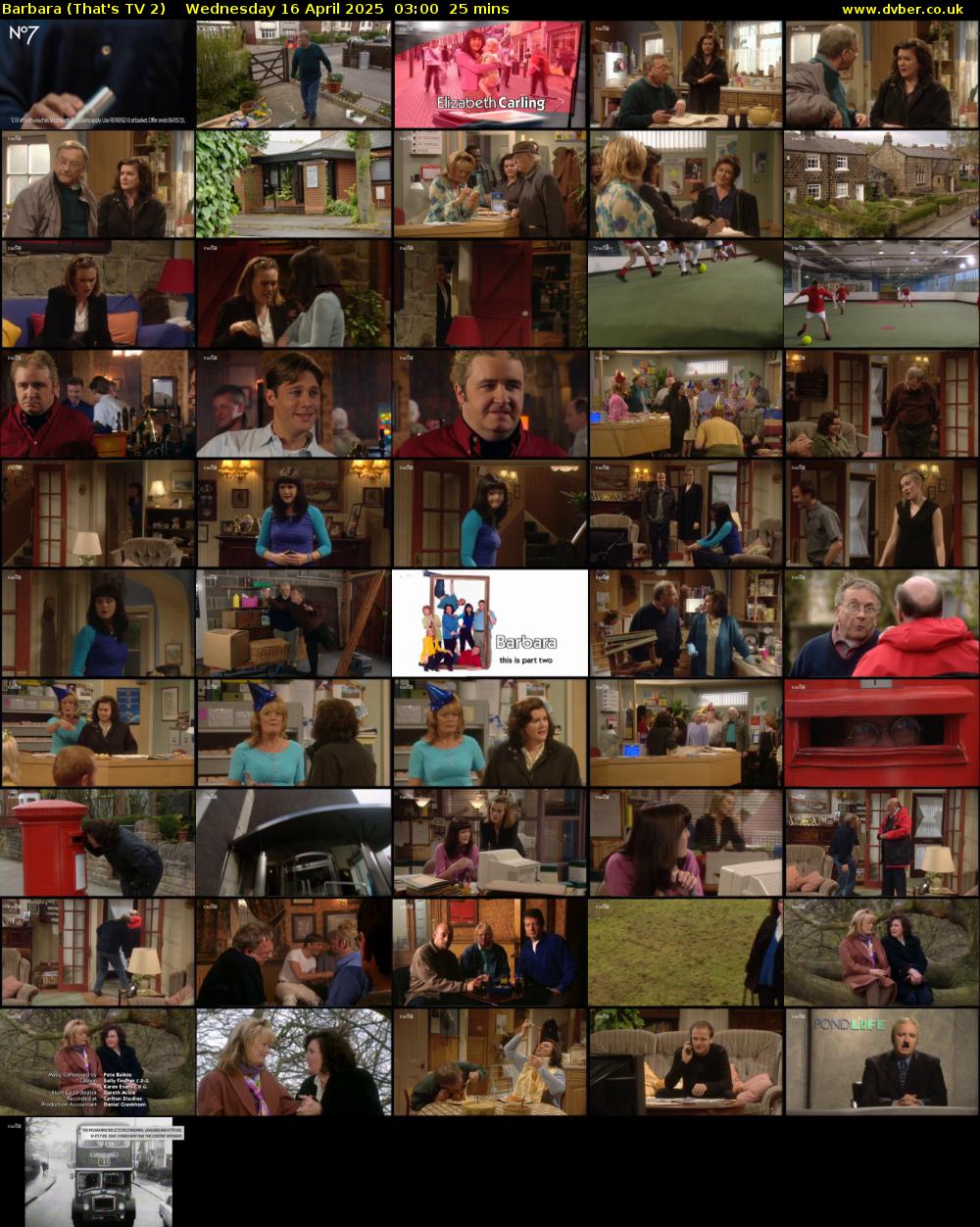Barbara (That's TV 2) Wednesday 16 April 2025 03:00 - 03:25