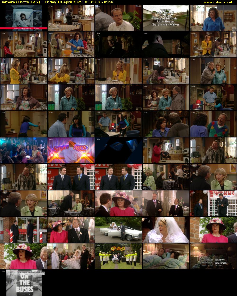 Barbara (That's TV 2) Friday 18 April 2025 03:00 - 03:25