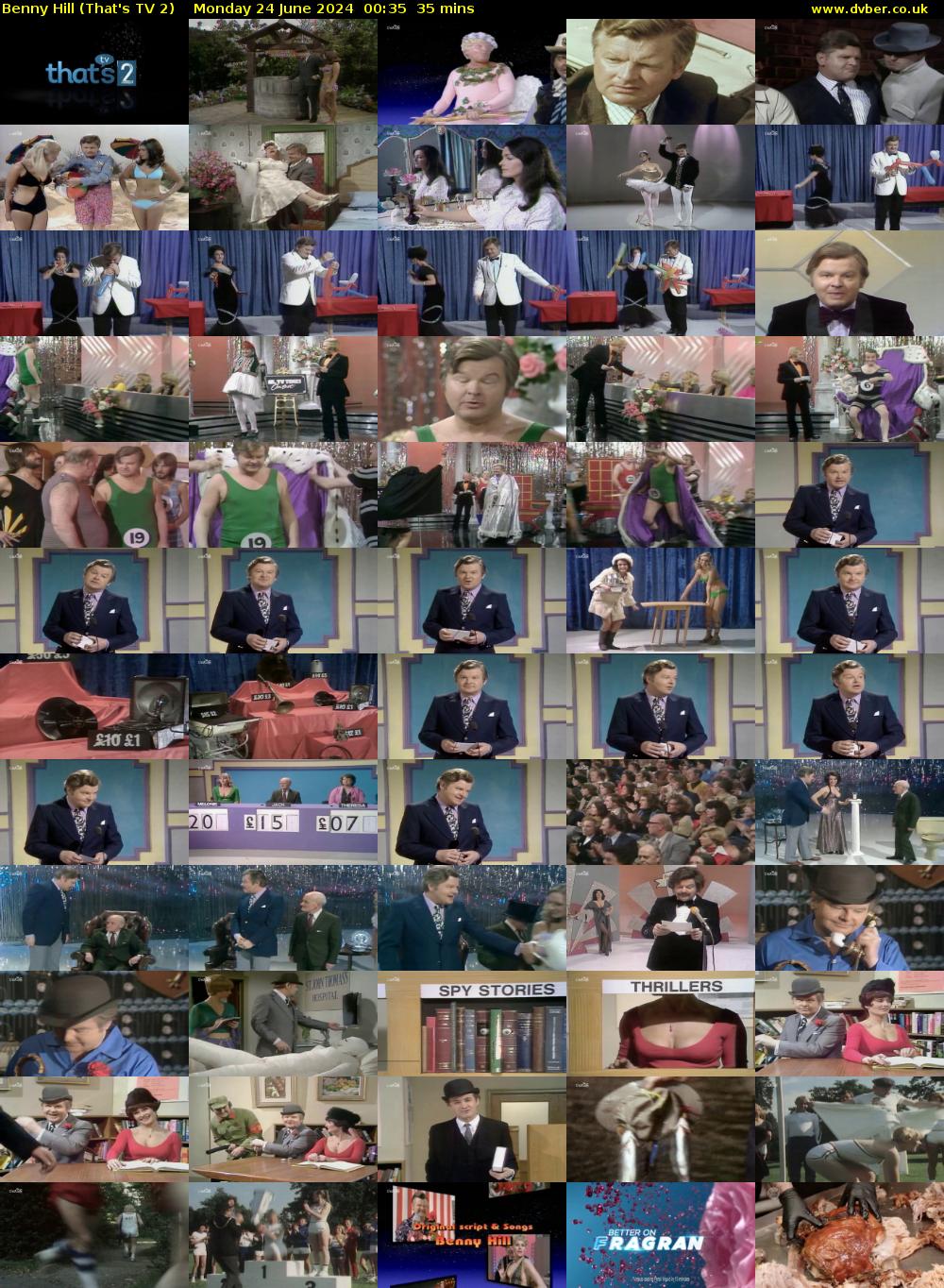 Benny Hill (That's TV 2) Monday 24 June 2024 00:35 - 01:10