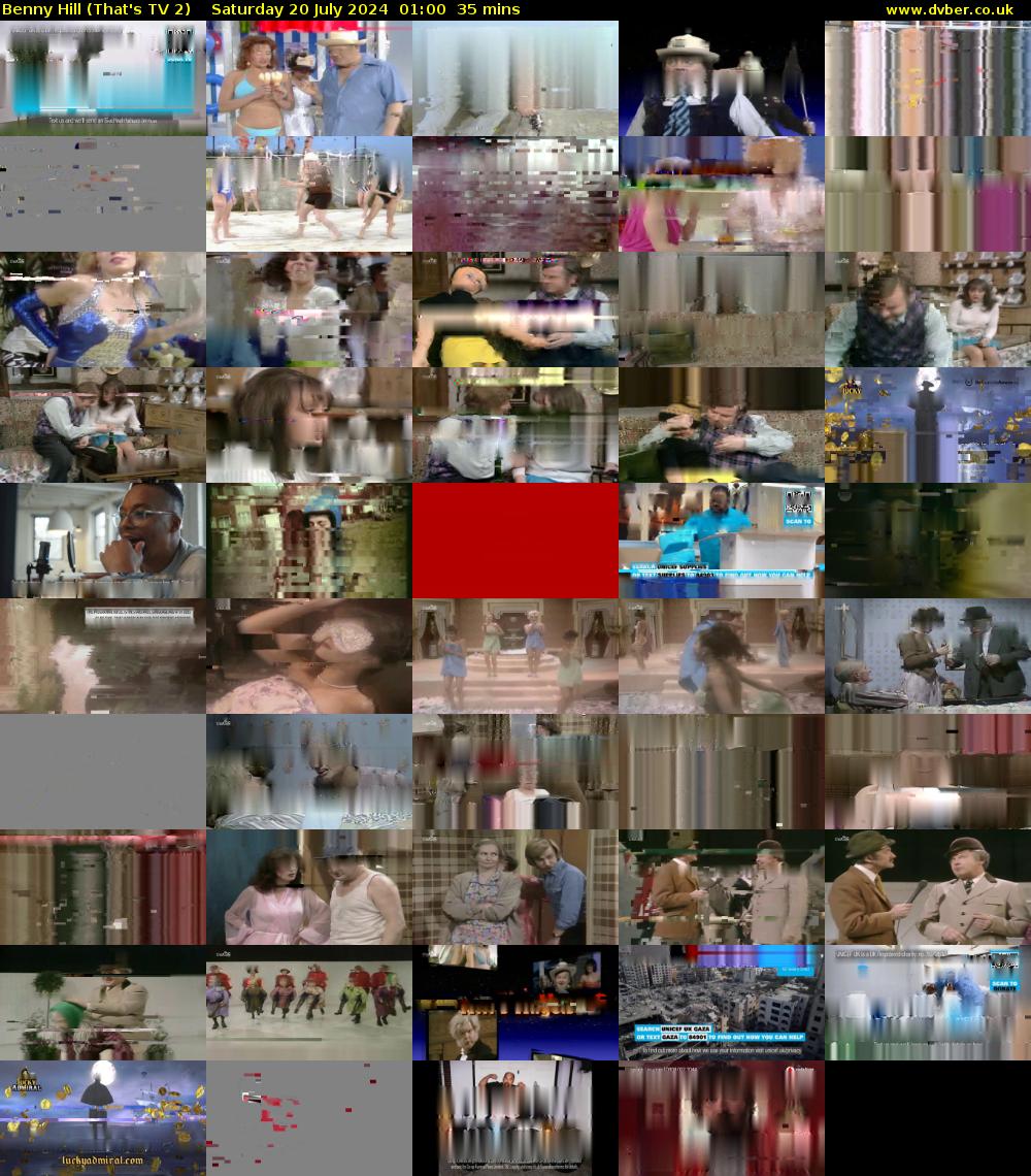 Benny Hill (That's TV 2) Saturday 20 July 2024 01:00 - 01:35