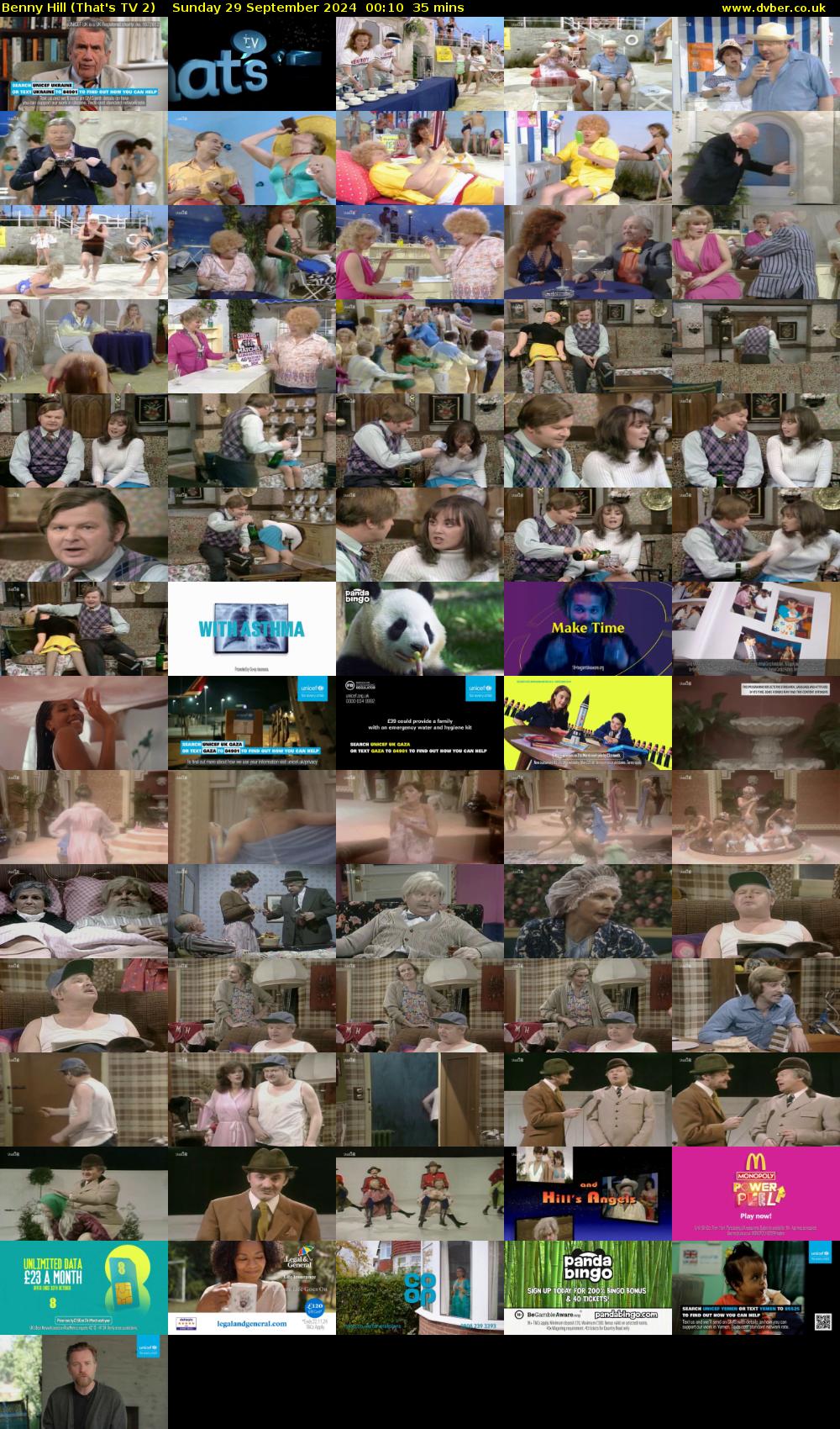 Benny Hill (That's TV 2) Sunday 29 September 2024 00:10 - 00:45