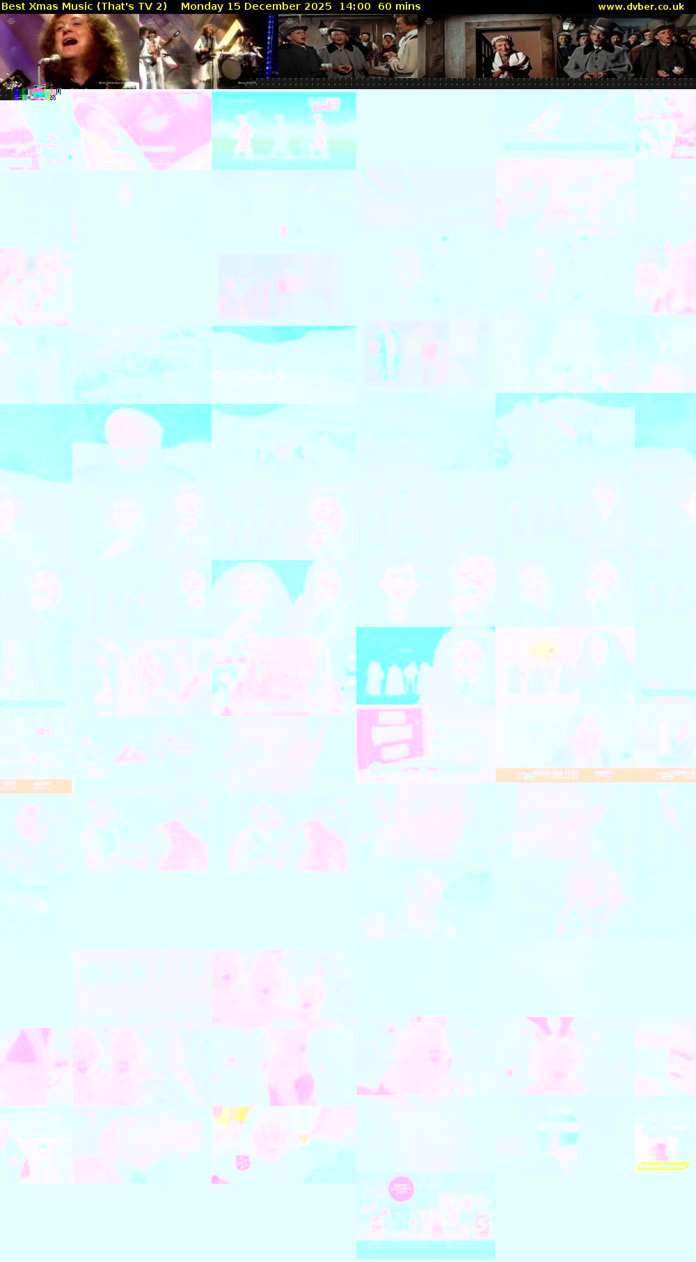 Best Xmas Music (That's TV 2) Monday 15 December 2025 14:00 - 15:00