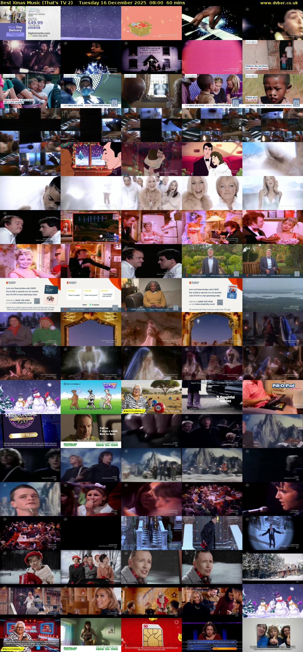 Best Xmas Music (That's TV 2) Tuesday 16 December 2025 08:00 - 09:00