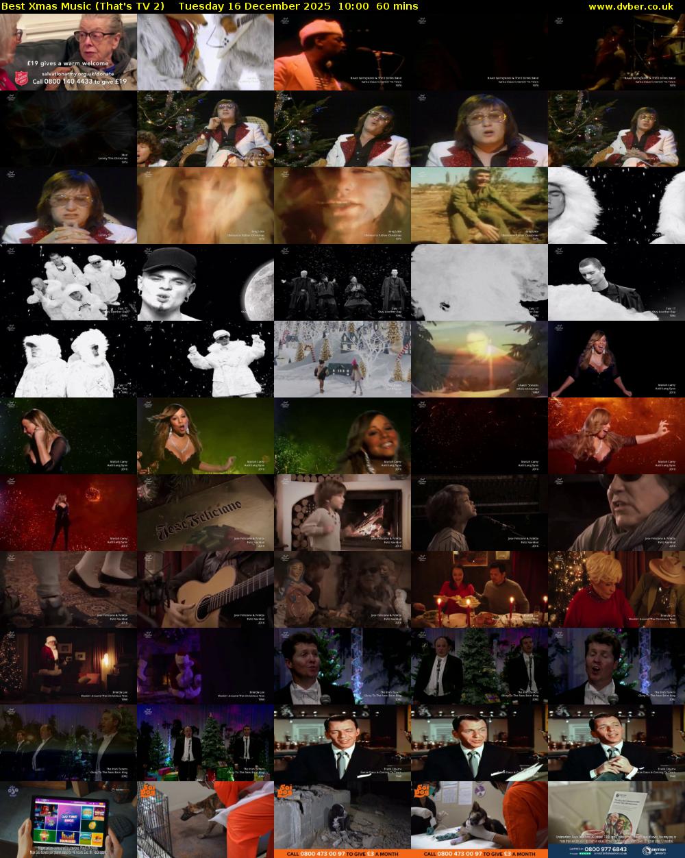 Best Xmas Music (That's TV 2) Tuesday 16 December 2025 10:00 - 11:00