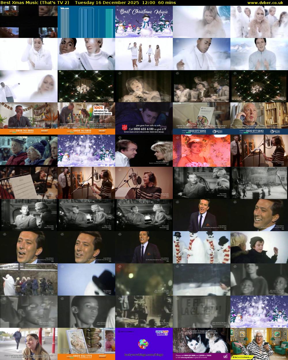 Best Xmas Music (That's TV 2) Tuesday 16 December 2025 12:00 - 13:00