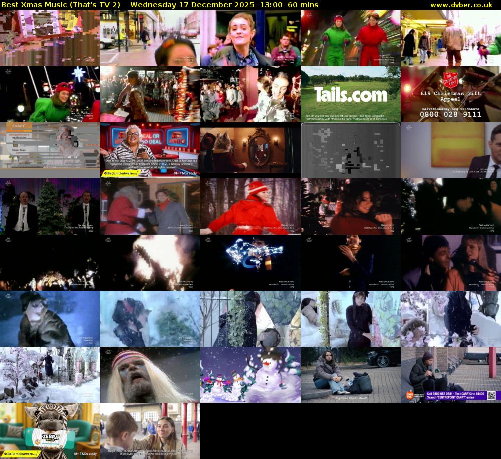 Best Xmas Music (That's TV 2) Wednesday 17 December 2025 13:00 - 14:00