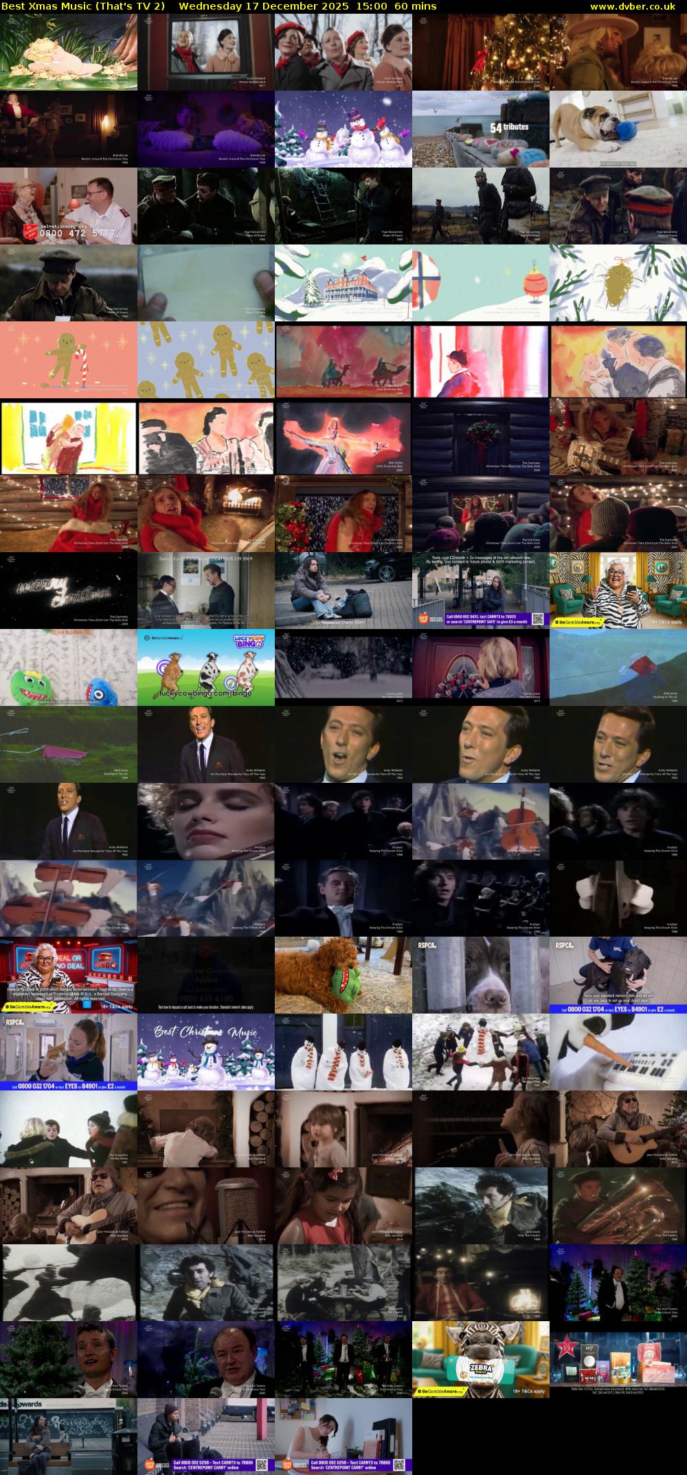 Best Xmas Music (That's TV 2) Wednesday 17 December 2025 15:00 - 16:00