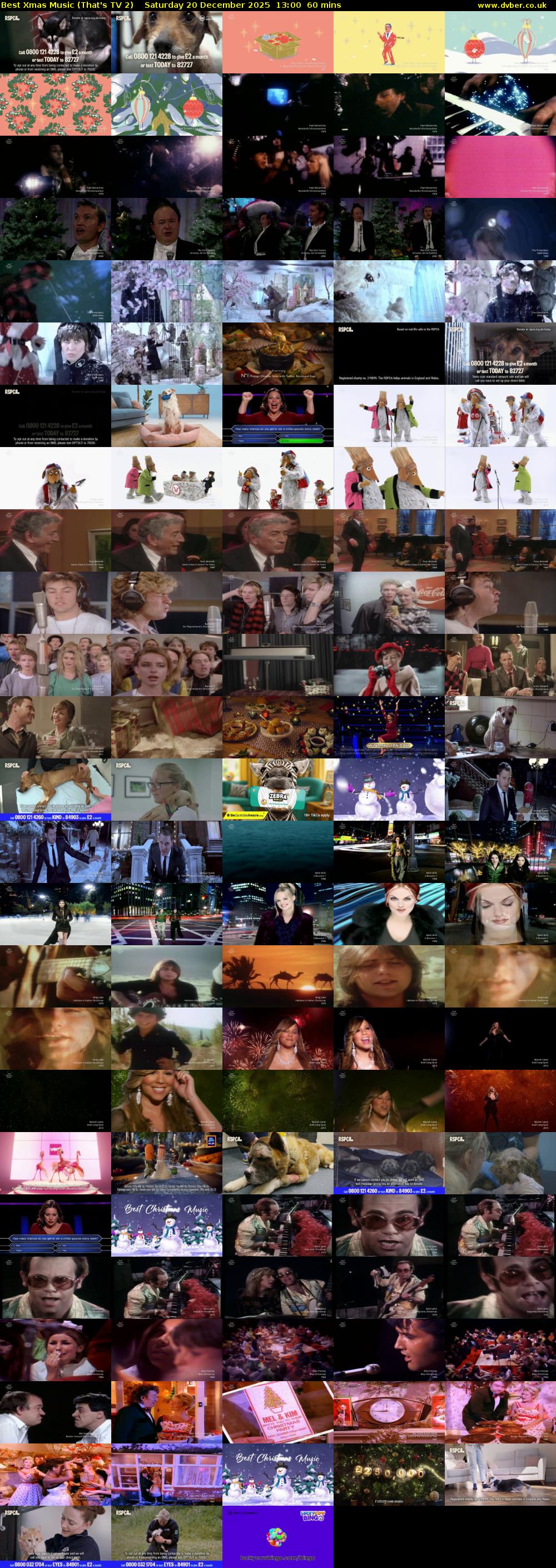 Best Xmas Music (That's TV 2) Saturday 20 December 2025 13:00 - 14:00