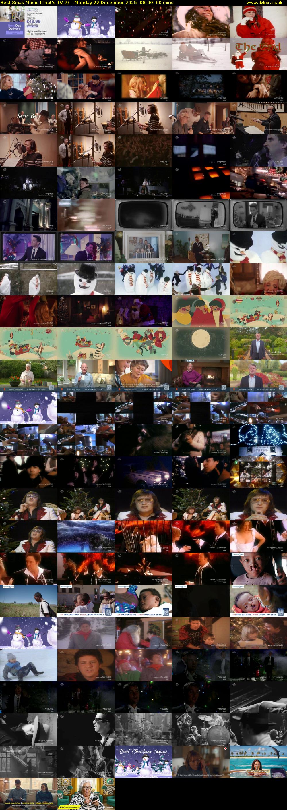 Best Xmas Music (That's TV 2) Monday 22 December 2025 08:00 - 09:00