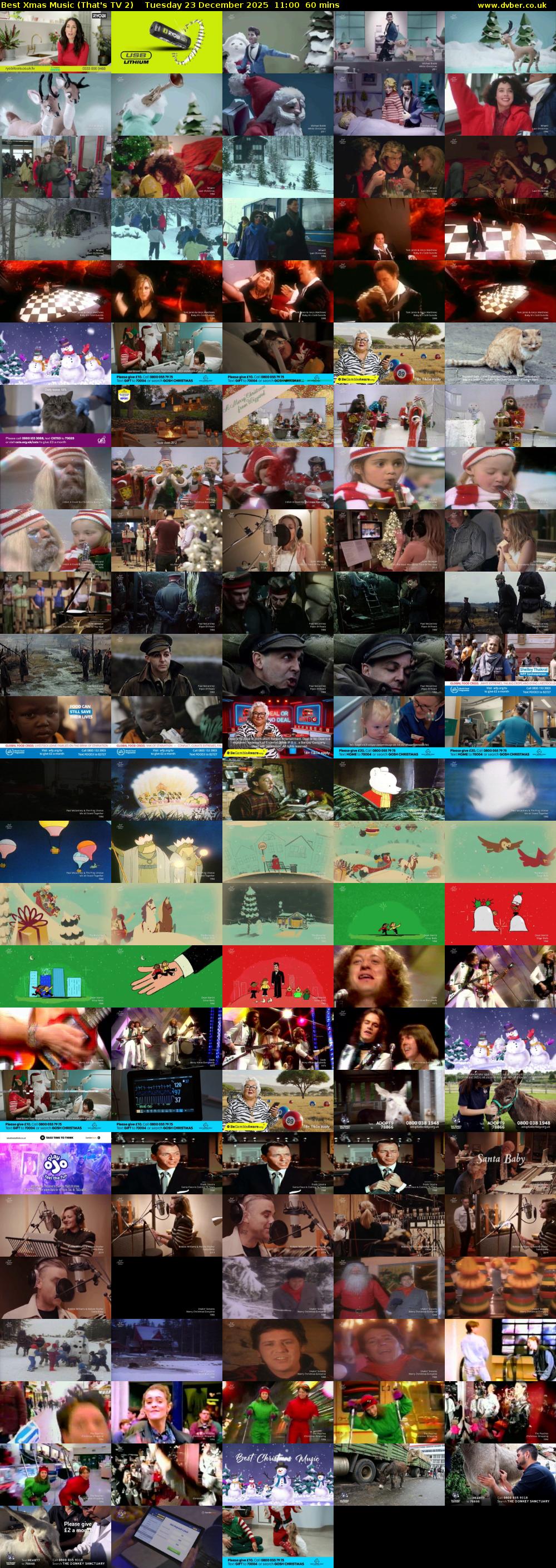 Best Xmas Music (That's TV 2) Tuesday 23 December 2025 11:00 - 12:00