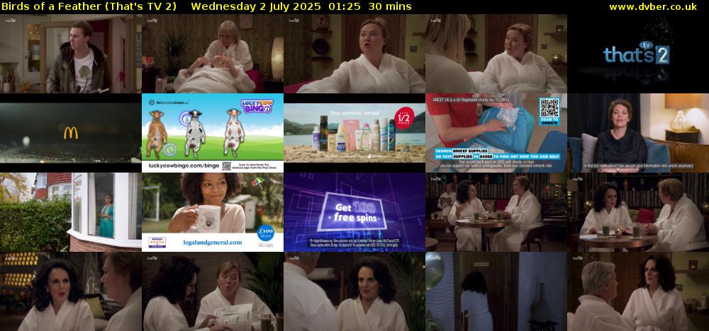 Birds of a Feather (That's TV 2) Wednesday 2 July 2025 01:25 - 01:55