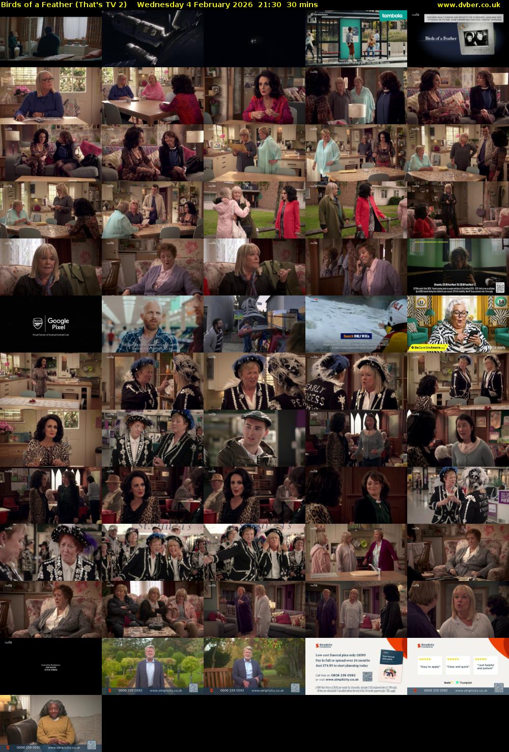 Birds of a Feather (That's TV 2) Wednesday 4 February 2026 21:30 - 22:00