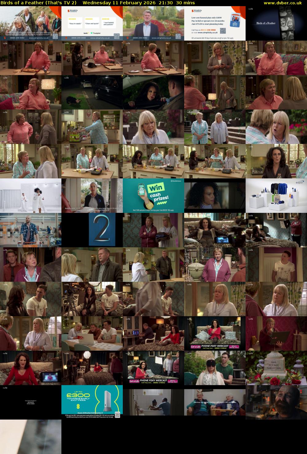 Birds of a Feather (That's TV 2) Wednesday 11 February 2026 21:30 - 22:00