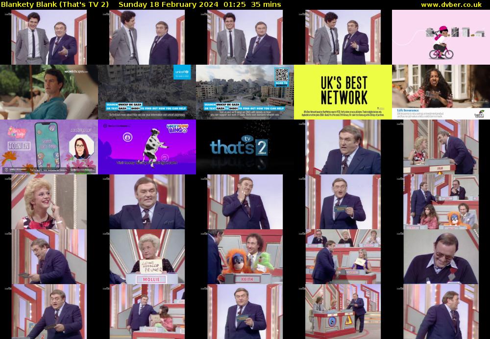 Blankety Blank (That's TV 2) Sunday 18 February 2024 01:25 - 02:00