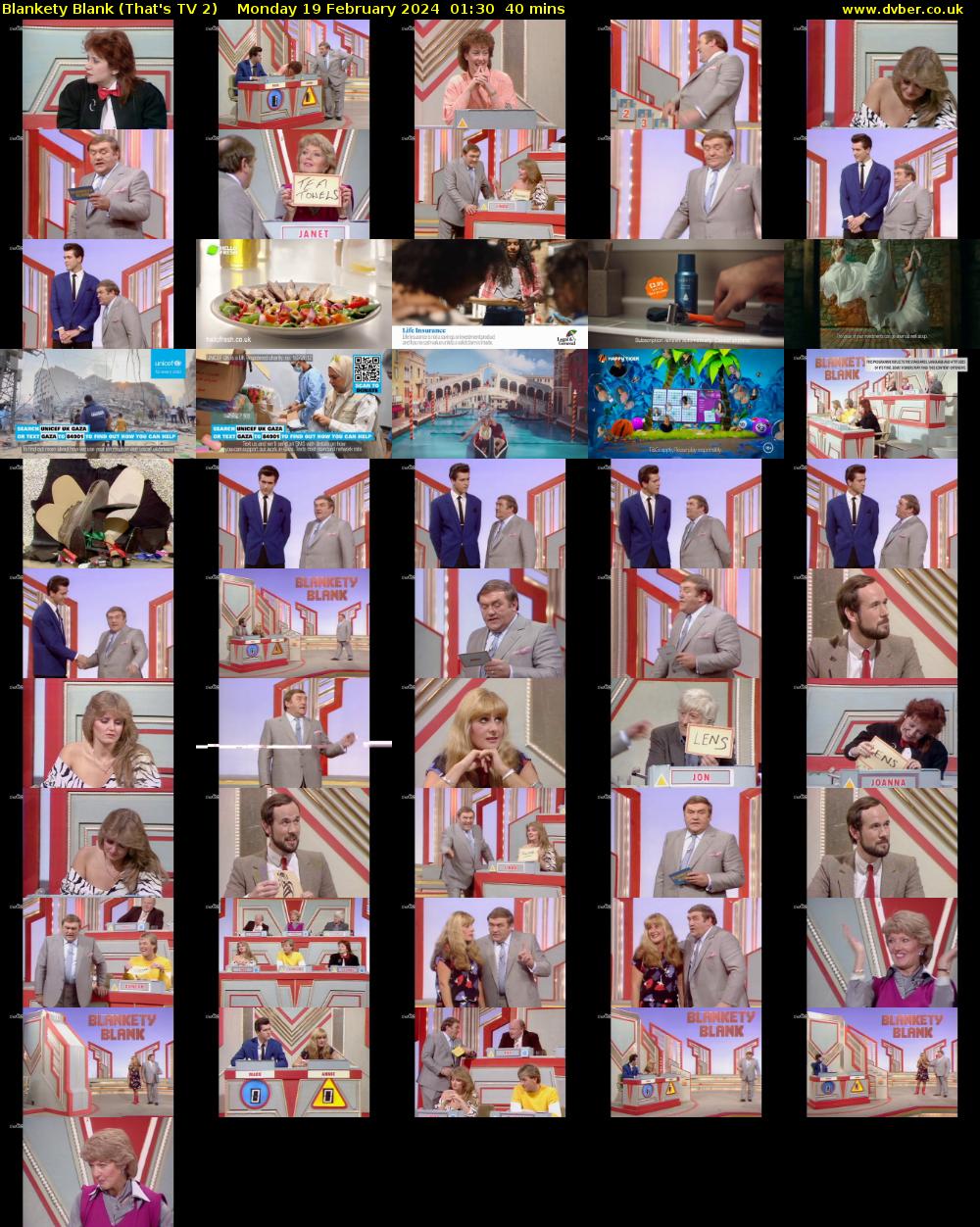 Blankety Blank (That's TV 2) Monday 19 February 2024 01:30 - 02:10