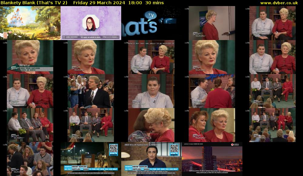 Blankety Blank (That's TV 2) Friday 29 March 2024 18:00 - 18:30