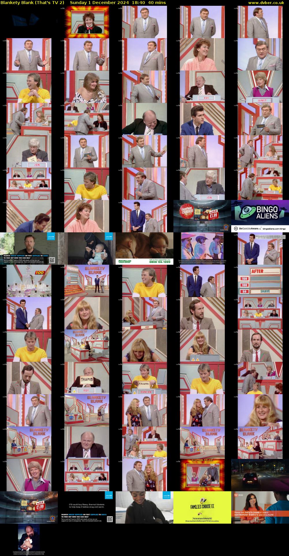 Blankety Blank (That's TV 2) Sunday 1 December 2024 18:40 - 19:20