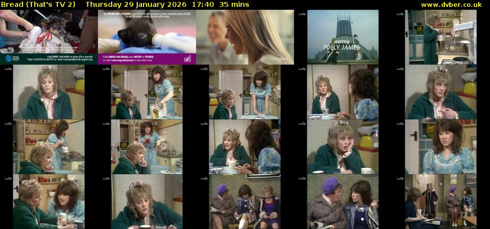 Bread (That's TV 2) Thursday 29 January 2026 17:40 - 18:15