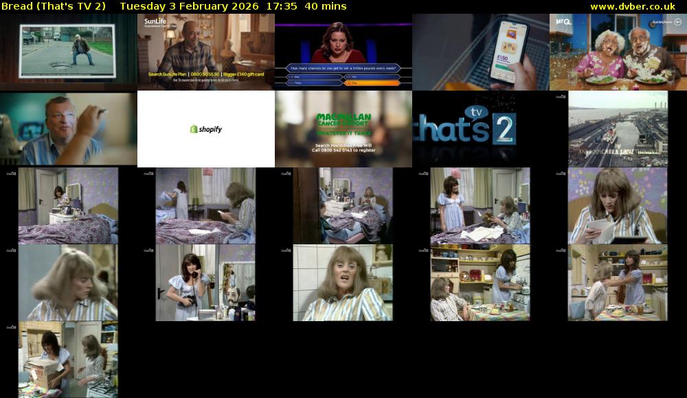 Bread (That's TV 2) Tuesday 3 February 2026 17:35 - 18:15