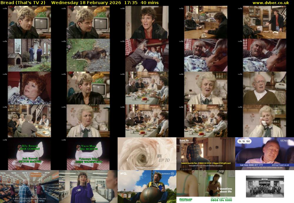 Bread (That's TV 2) Wednesday 18 February 2026 17:35 - 18:15