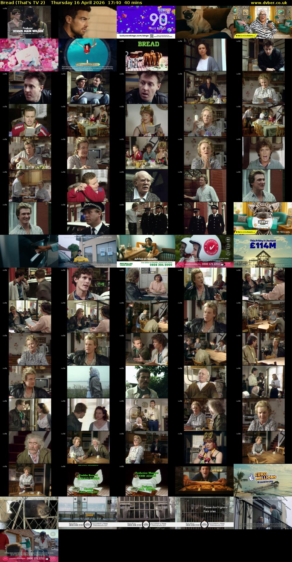 Bread (That's TV 2) Thursday 16 April 2026 17:40 - 18:20