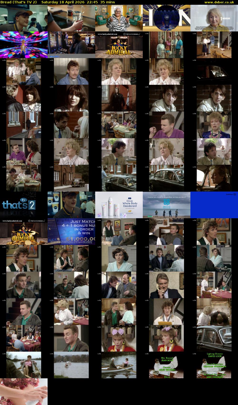 Bread (That's TV 2) Saturday 18 April 2026 22:45 - 23:20