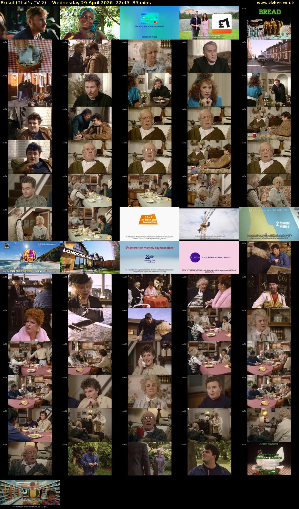 Bread (That's TV 2) Wednesday 29 April 2026 22:45 - 23:20