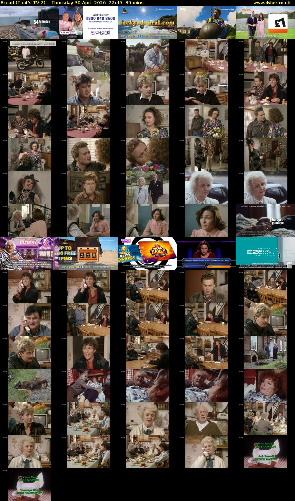 Bread (That's TV 2) Thursday 30 April 2026 22:45 - 23:20