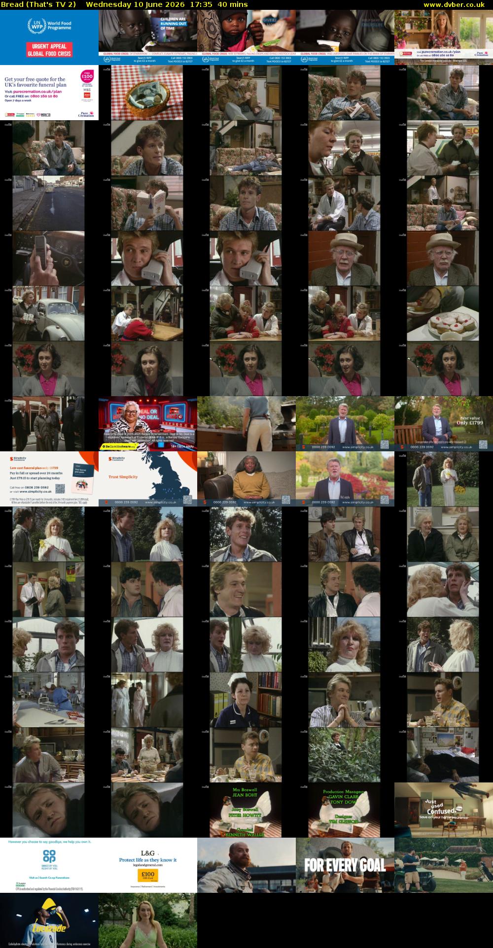 Bread (That's TV 2) Wednesday 10 June 2026 17:35 - 18:15