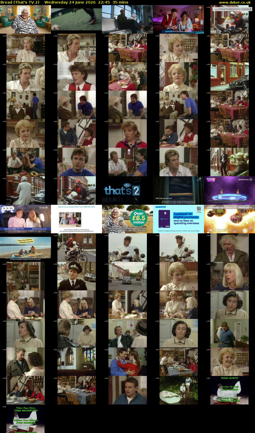 Bread (That's TV 2) Wednesday 24 June 2026 22:45 - 23:20