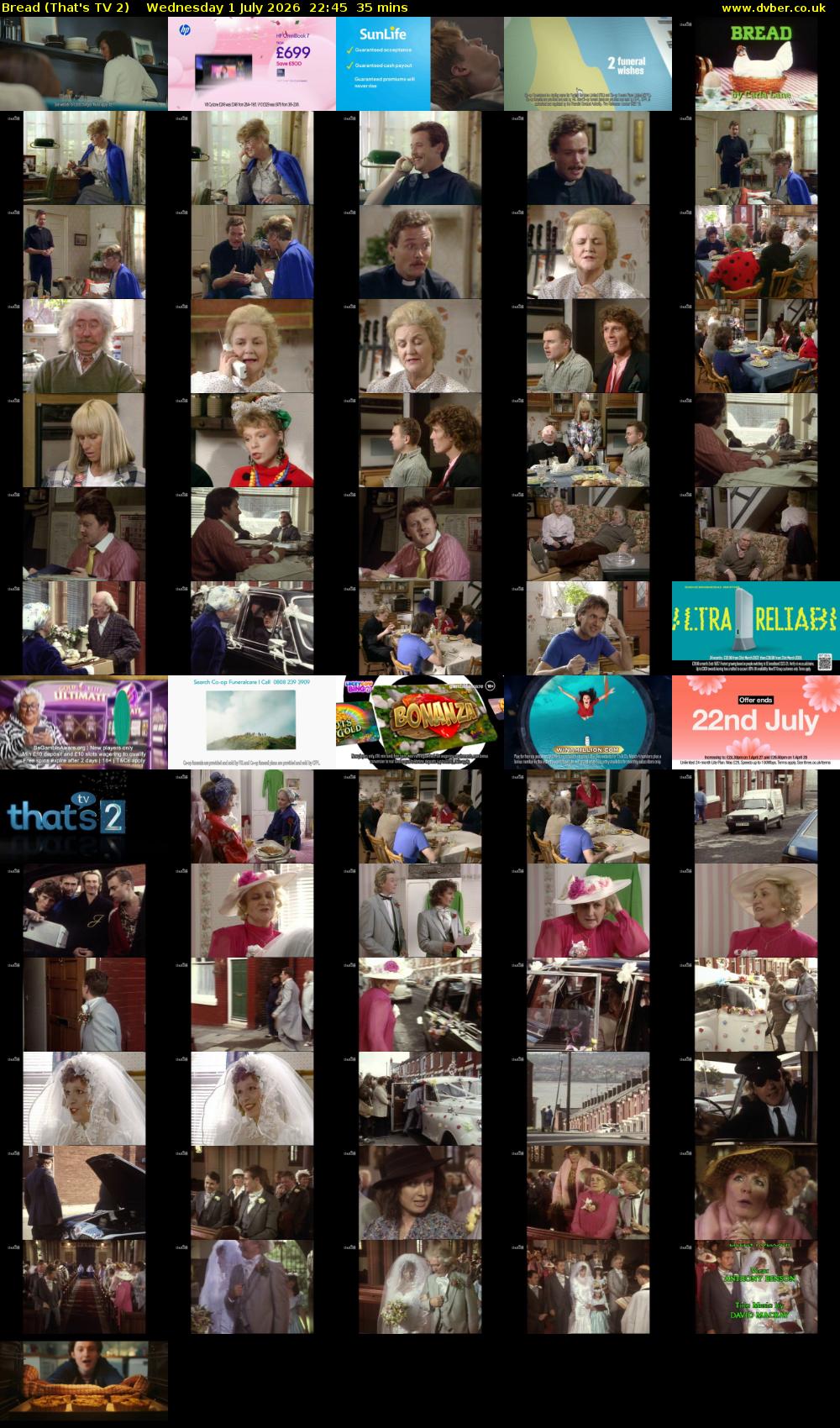 Bread (That's TV 2) Wednesday 1 July 2026 22:45 - 23:20
