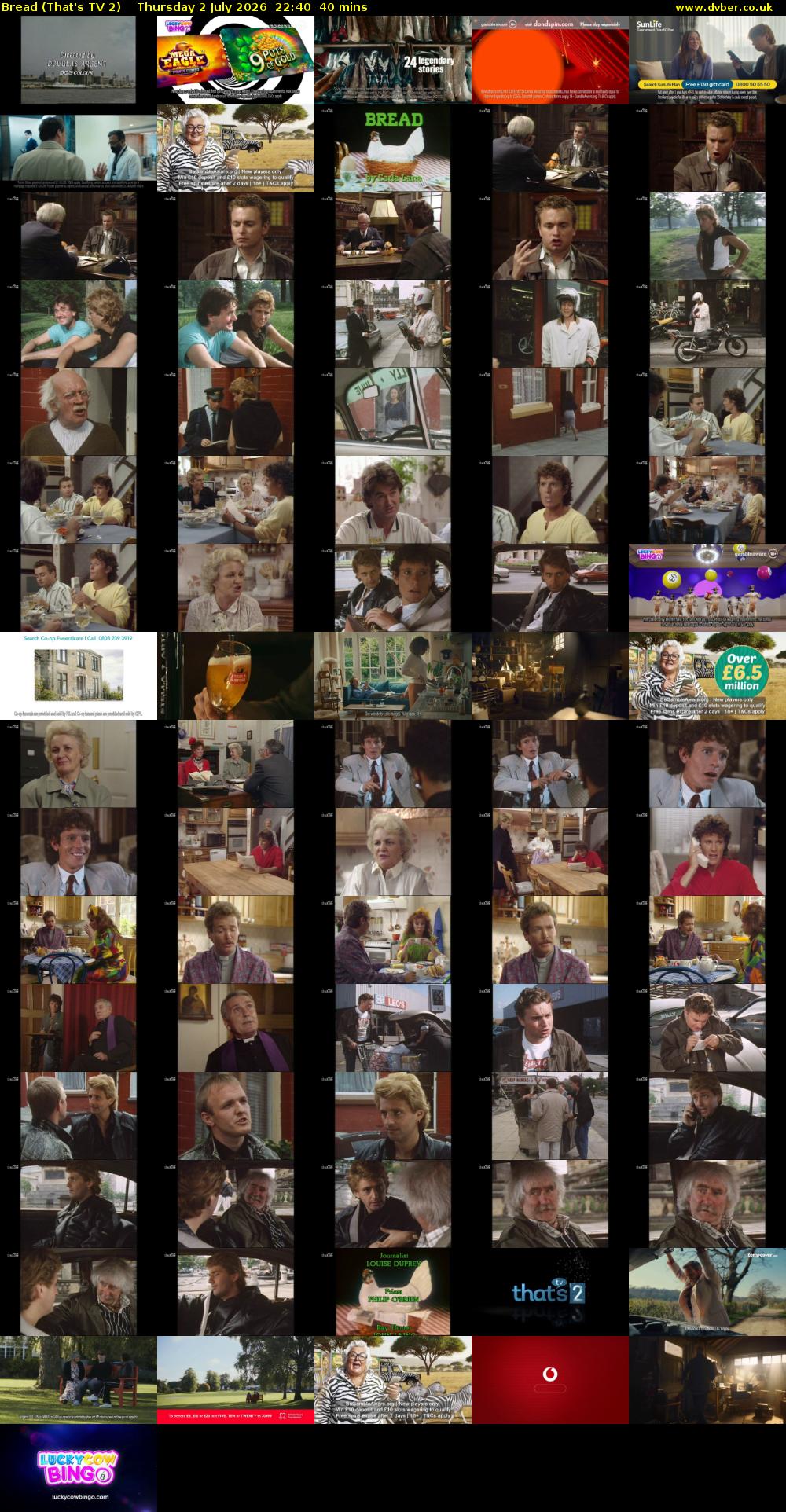 Bread (That's TV 2) Thursday 2 July 2026 22:40 - 23:20