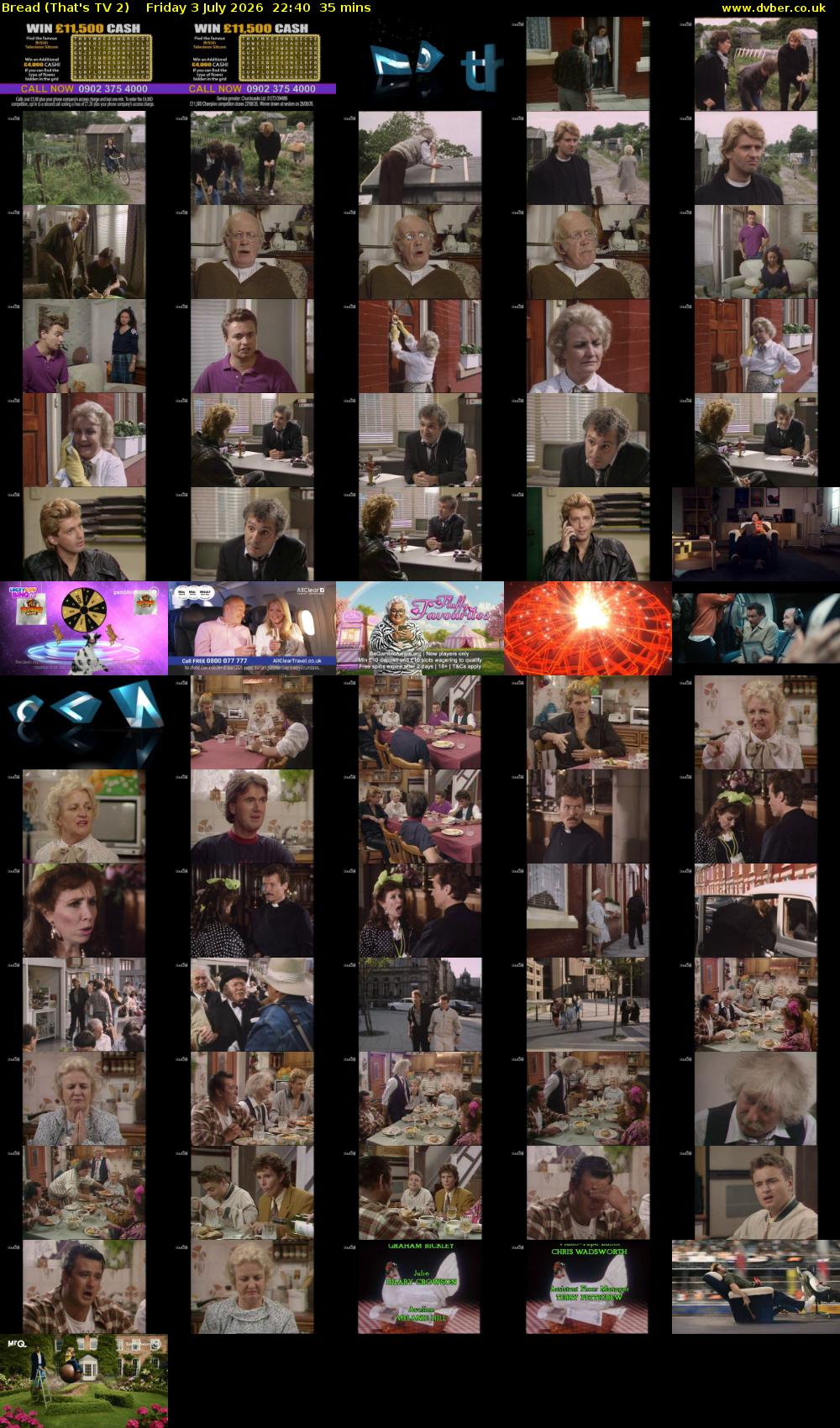 Bread (That's TV 2) Friday 3 July 2026 22:40 - 23:15
