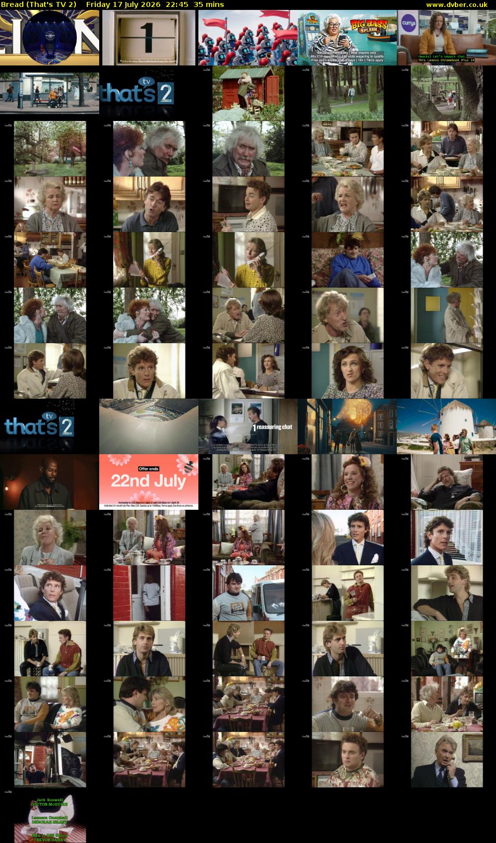 Bread (That's TV 2) Friday 17 July 2026 22:45 - 23:20