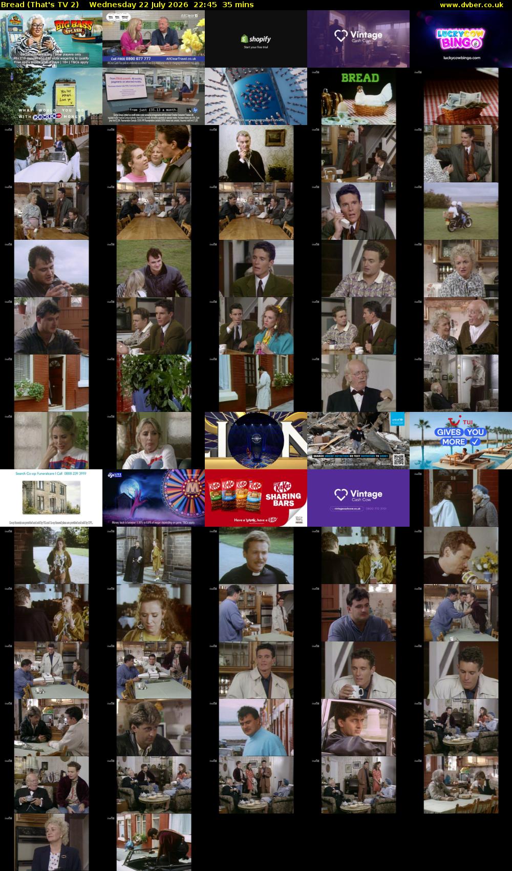Bread (That's TV 2) Wednesday 22 July 2026 22:45 - 23:20