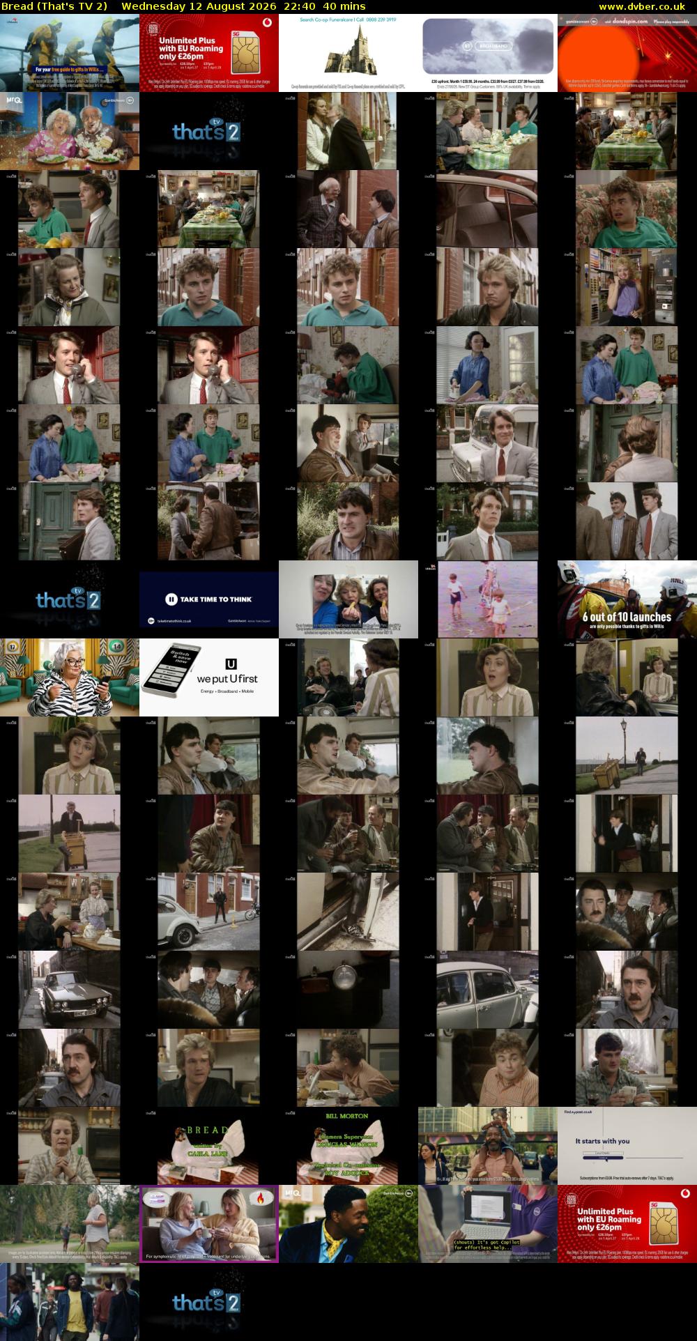 Bread (That's TV 2) Wednesday 12 August 2026 22:40 - 23:20