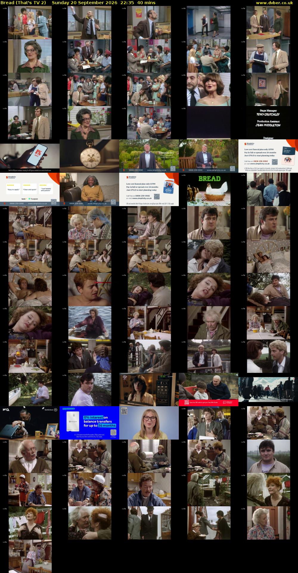 Bread (That's TV 2) Sunday 20 September 2026 22:35 - 23:15