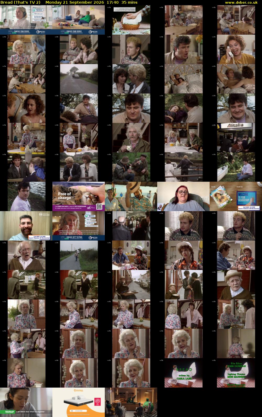 Bread (That's TV 2) Monday 21 September 2026 17:40 - 18:15