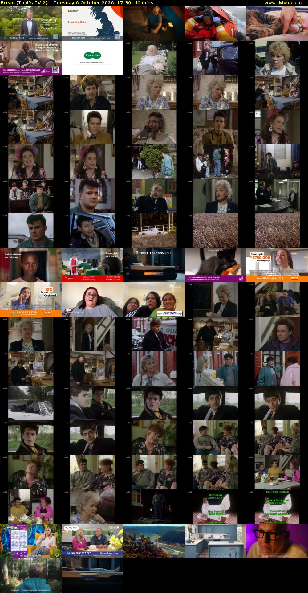 Bread (That's TV 2) Tuesday 6 October 2026 17:30 - 18:10