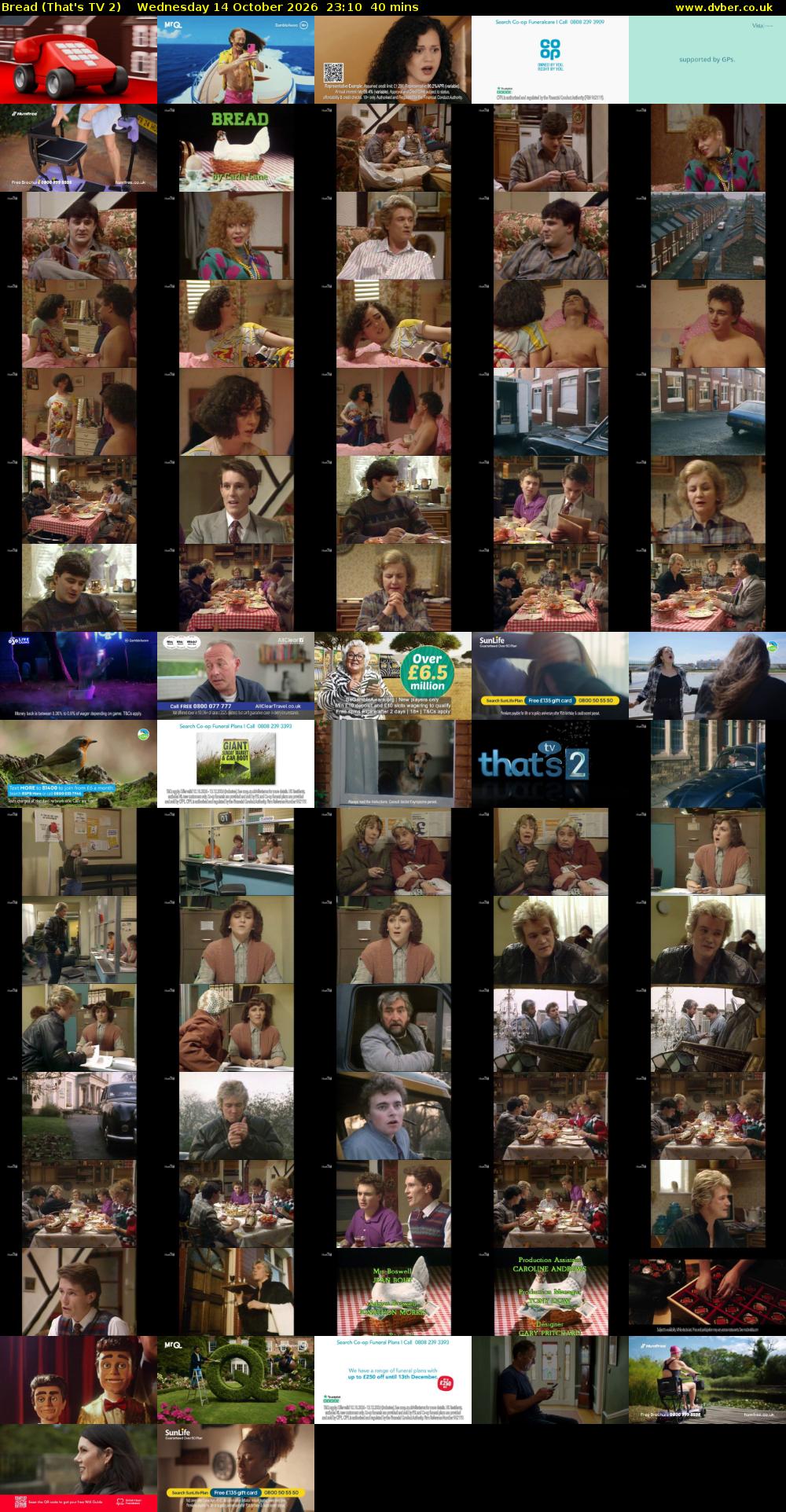 Bread (That's TV 2) Wednesday 14 October 2026 23:10 - 23:50