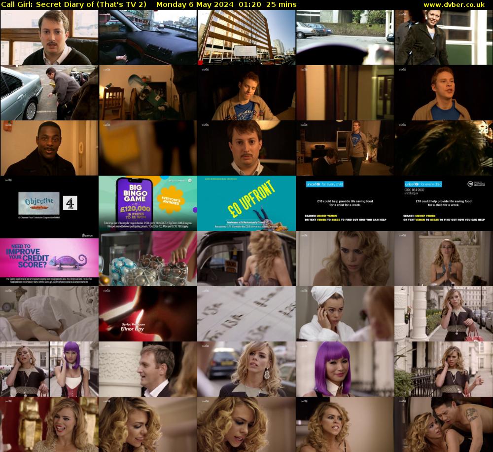 Call Girl: Secret Diary of (That's TV 2) Monday 6 May 2024 01:20 - 01:45