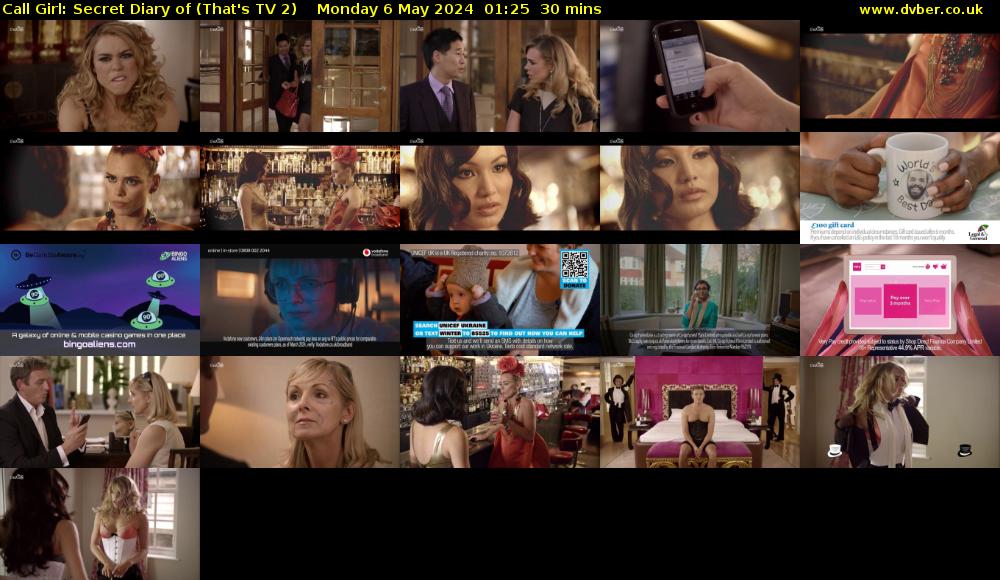 Call Girl: Secret Diary of (That's TV 2) Monday 6 May 2024 01:25 - 01:55