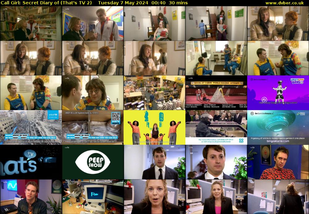 Call Girl: Secret Diary of (That's TV 2) Tuesday 7 May 2024 00:40 - 01:10