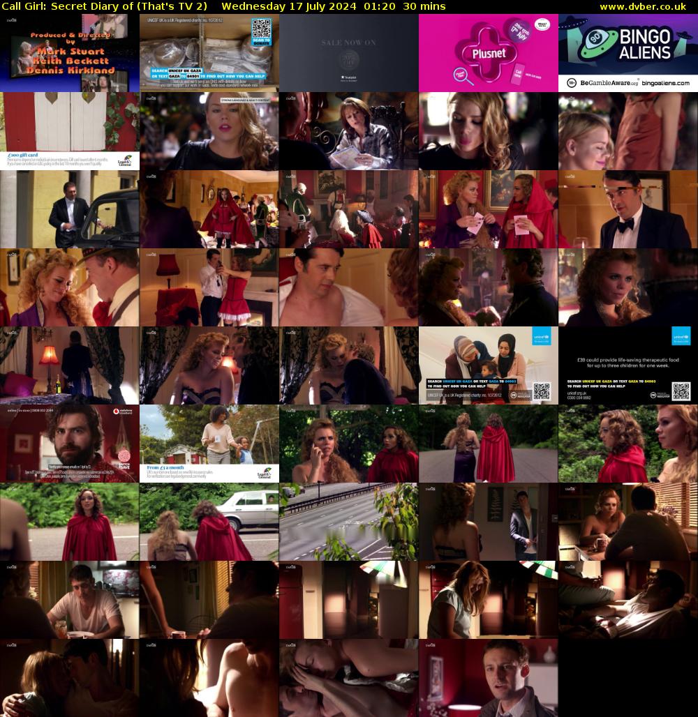 Call Girl: Secret Diary of (That's TV 2) Wednesday 17 July 2024 01:20 - 01:50