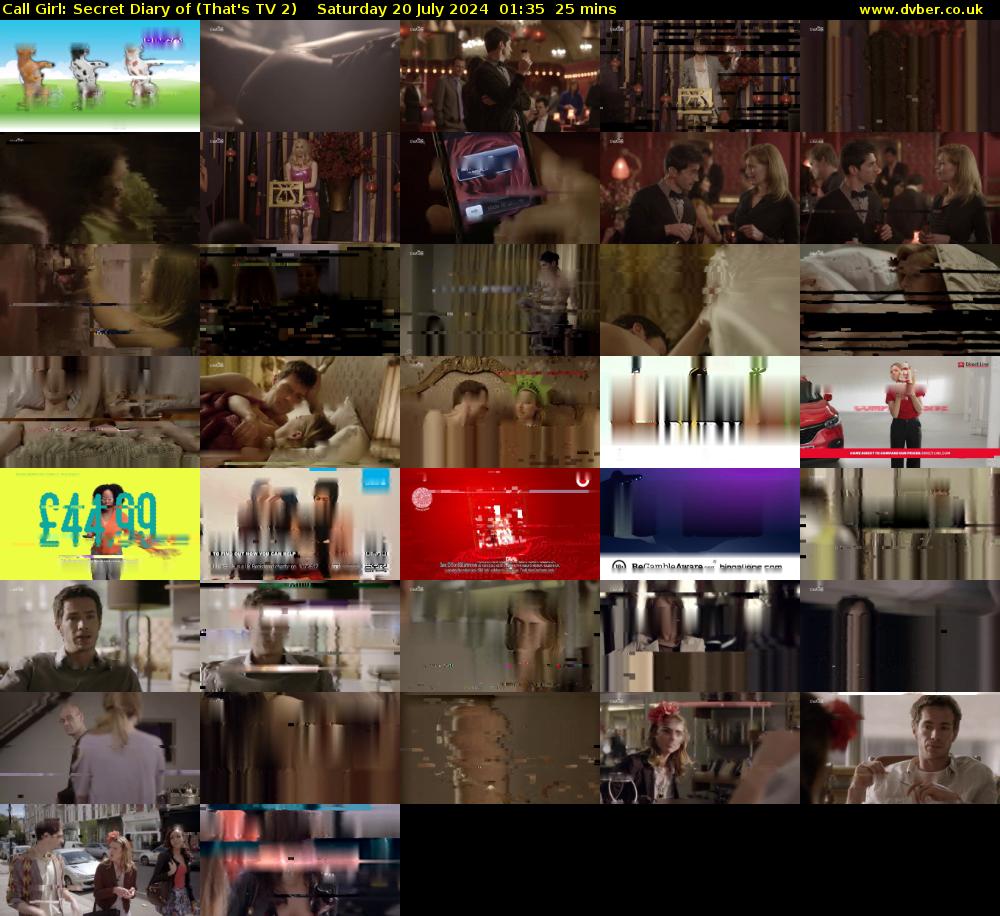 Call Girl: Secret Diary of (That's TV 2) Saturday 20 July 2024 01:35 - 02:00